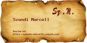 Szondi Marcell névjegykártya